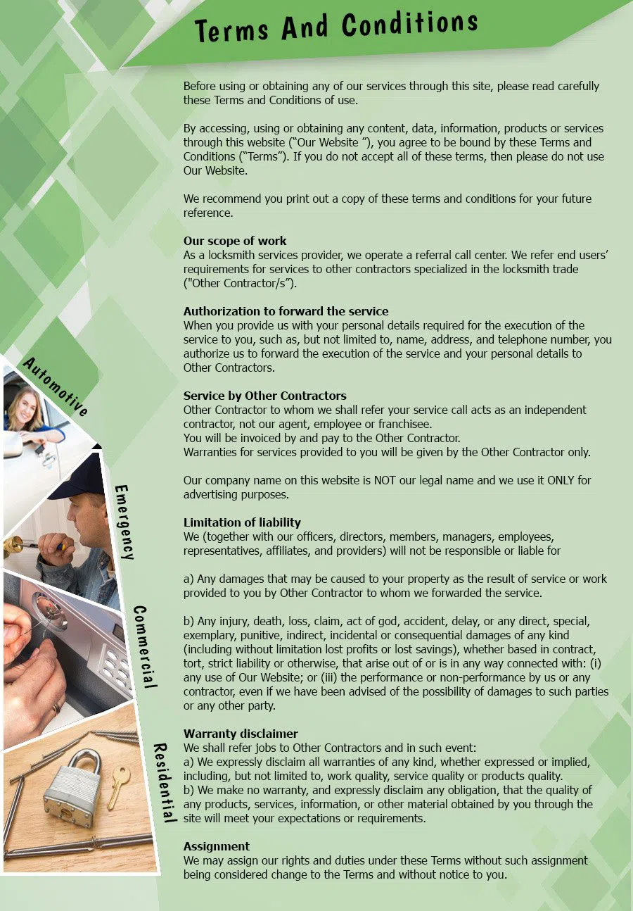 Lock Safe Services Baltimore, MD 410-941-7019 - TermsAndConditions-2